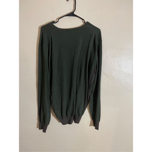 Joseph Abbound Mens V-Neck Sweater Forrest Green Large NWT - Picture 3 of 6